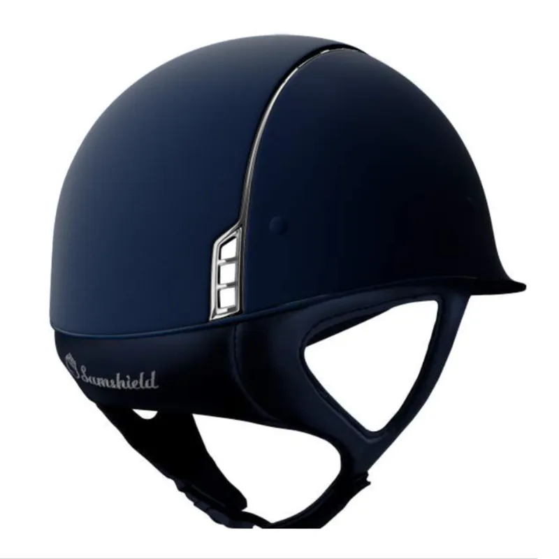 Kids Samshield Shadowmat with Silver Crystal Fabric Blazon and 5 Crystals Navy-1